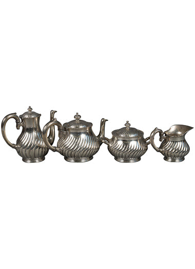 An Antique 4-Piece Silver Plated Tea Set by Christofle