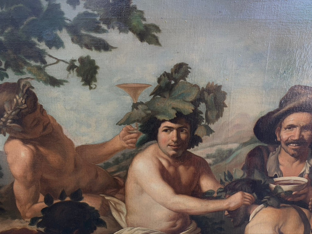 "The Triumph of Bacchus" oil on canvas after Diego Velázquez