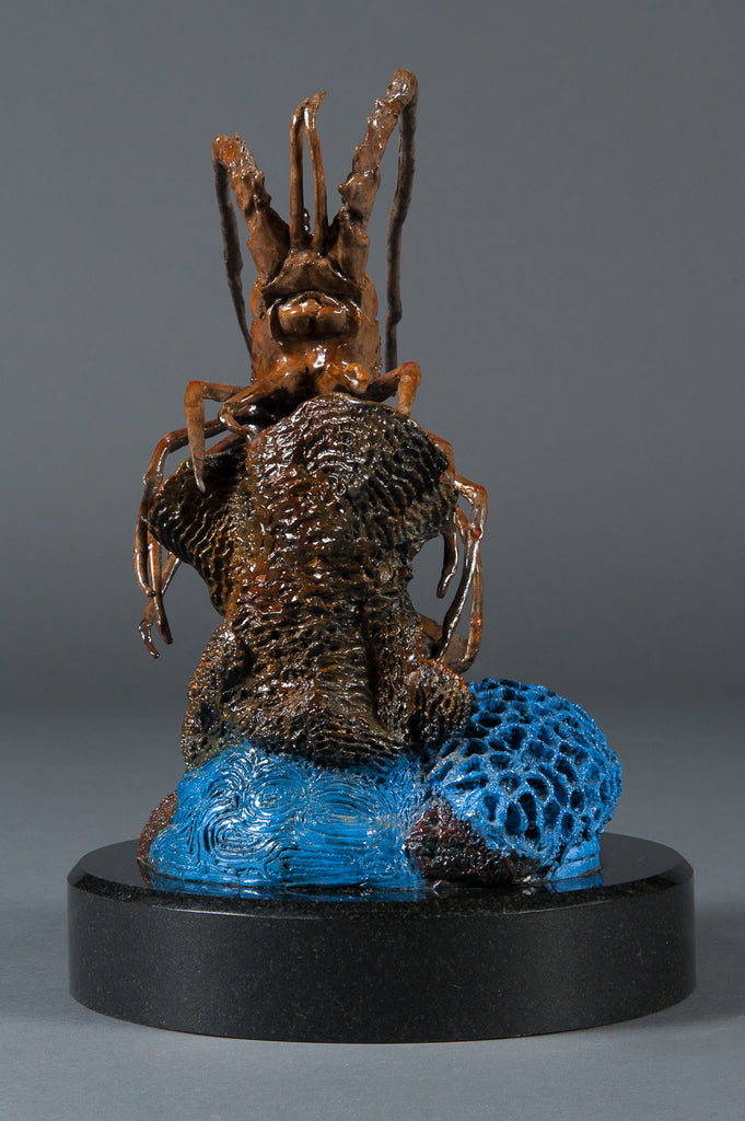 A Signed Contemporary Bronze Floridian Lobster Sculpture