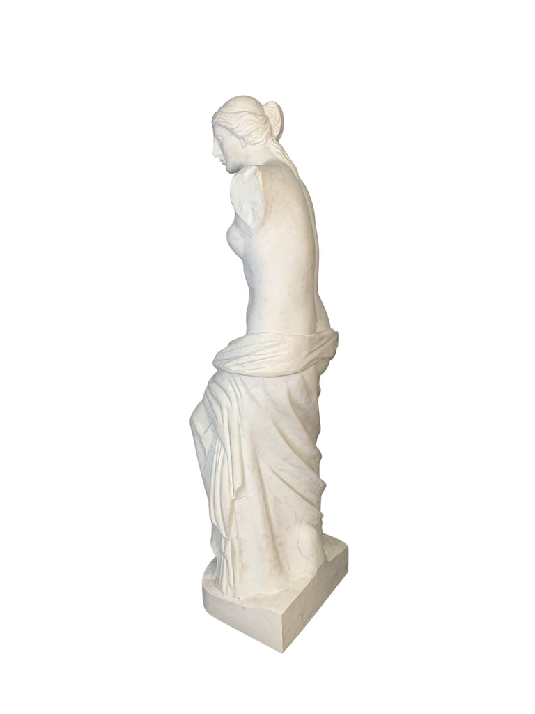 LARGE ITALIAN CARVED MARBLE FIGURE OF 'VENUS DE MILO' ATTRIBUTED TO ALEXANDER OF ANTIOCH