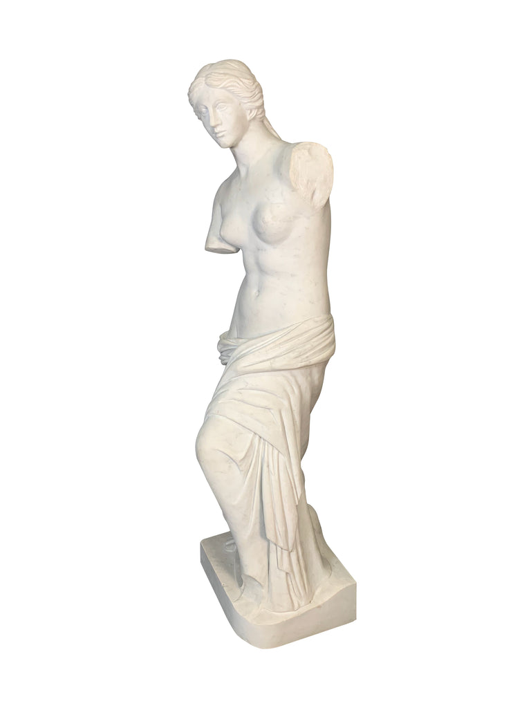 LARGE ITALIAN CARVED MARBLE FIGURE OF 'VENUS DE MILO' ATTRIBUTED TO ALEXANDER OF ANTIOCH