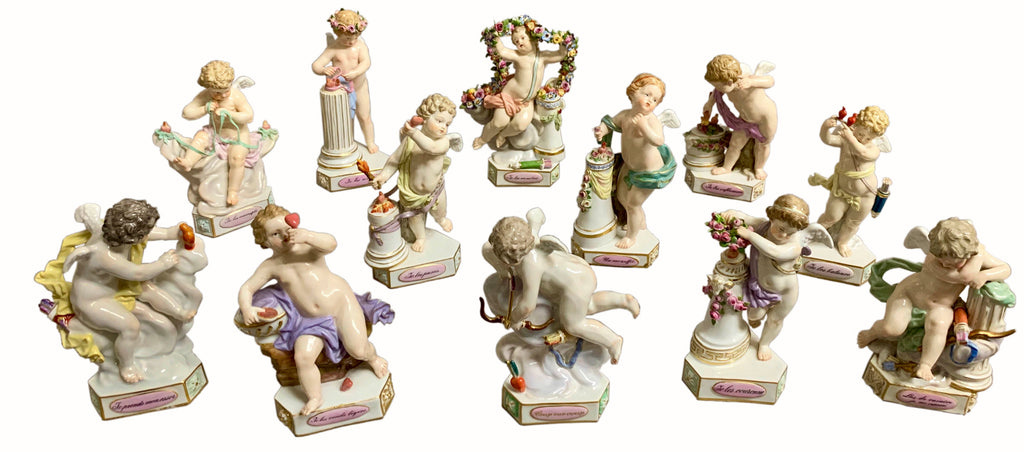 set of 12 Meissen "Motto Children" figures