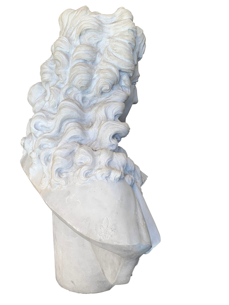 Large Antique French marble bust of a man