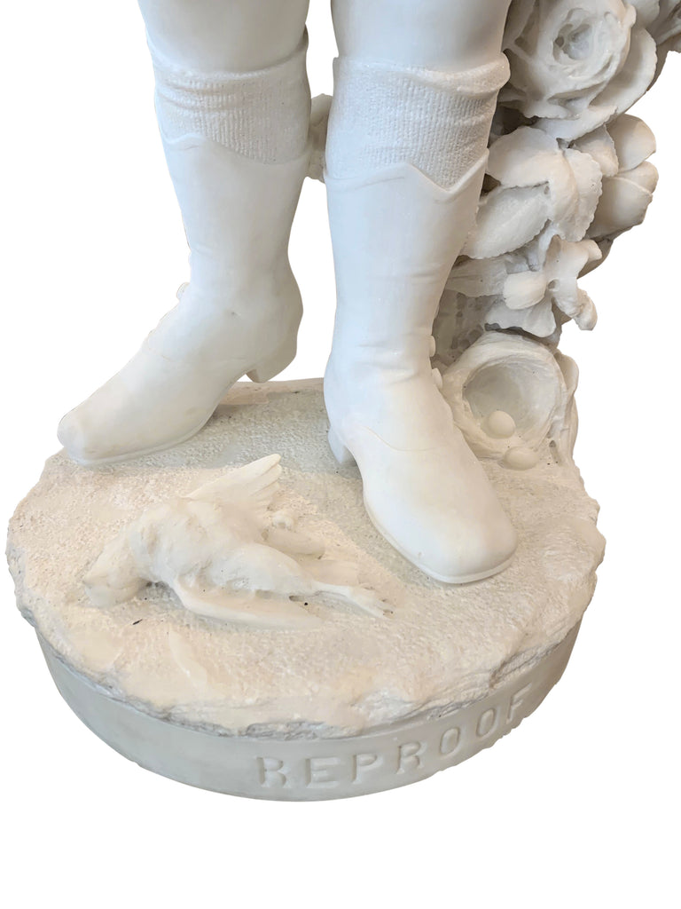 "Reproof" a marble sculpture by Edward Thaxter