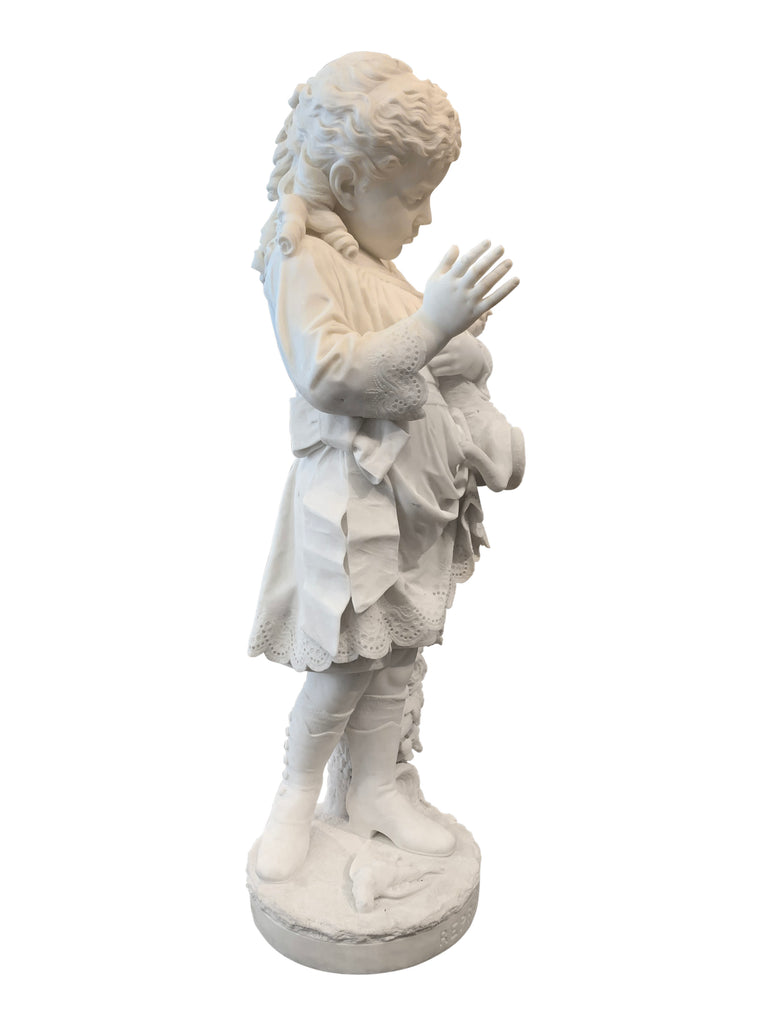 "Reproof" a marble sculpture by Edward Thaxter