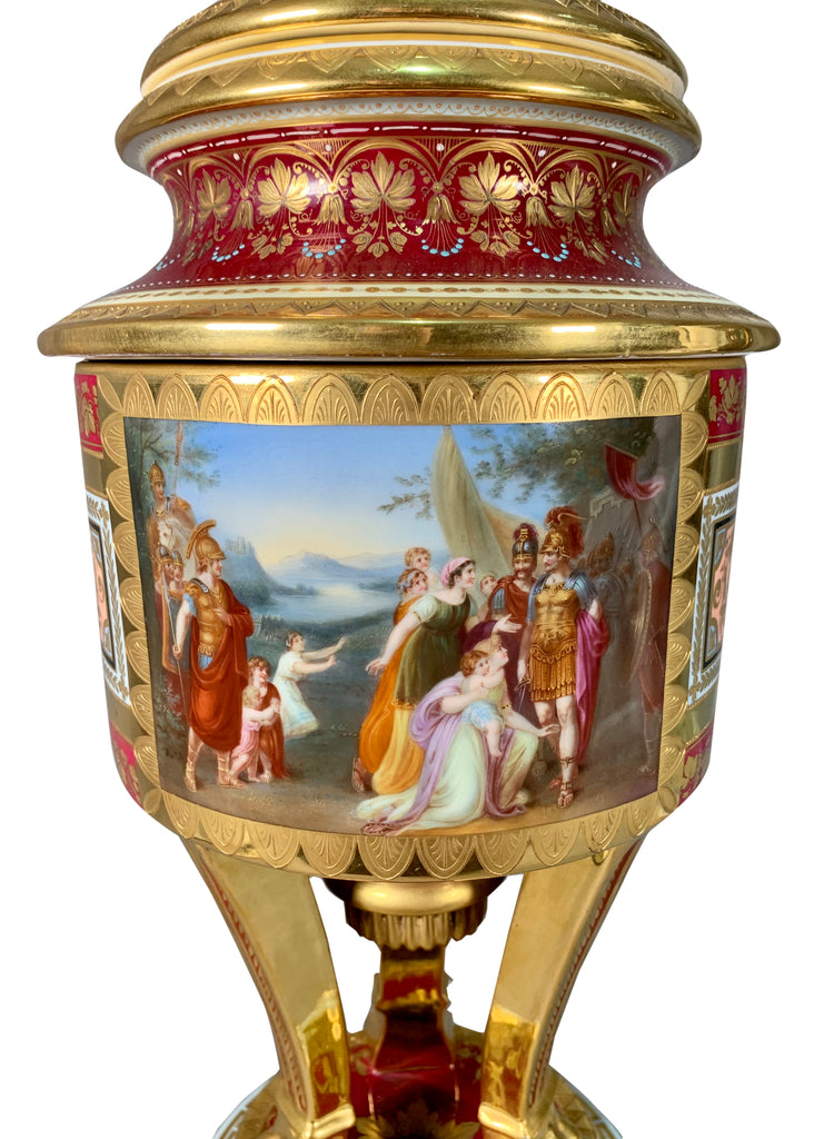 19th century Royal Vienna porcelain Potpourri urn / vase