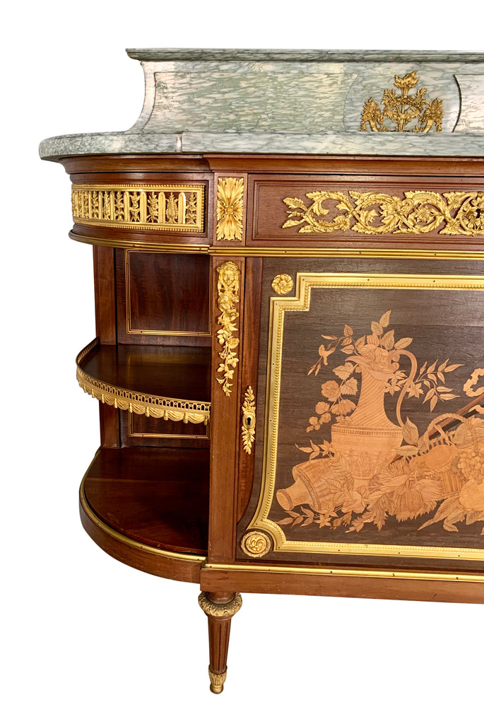 Antique French ormolu mounted mahogany console / desserte