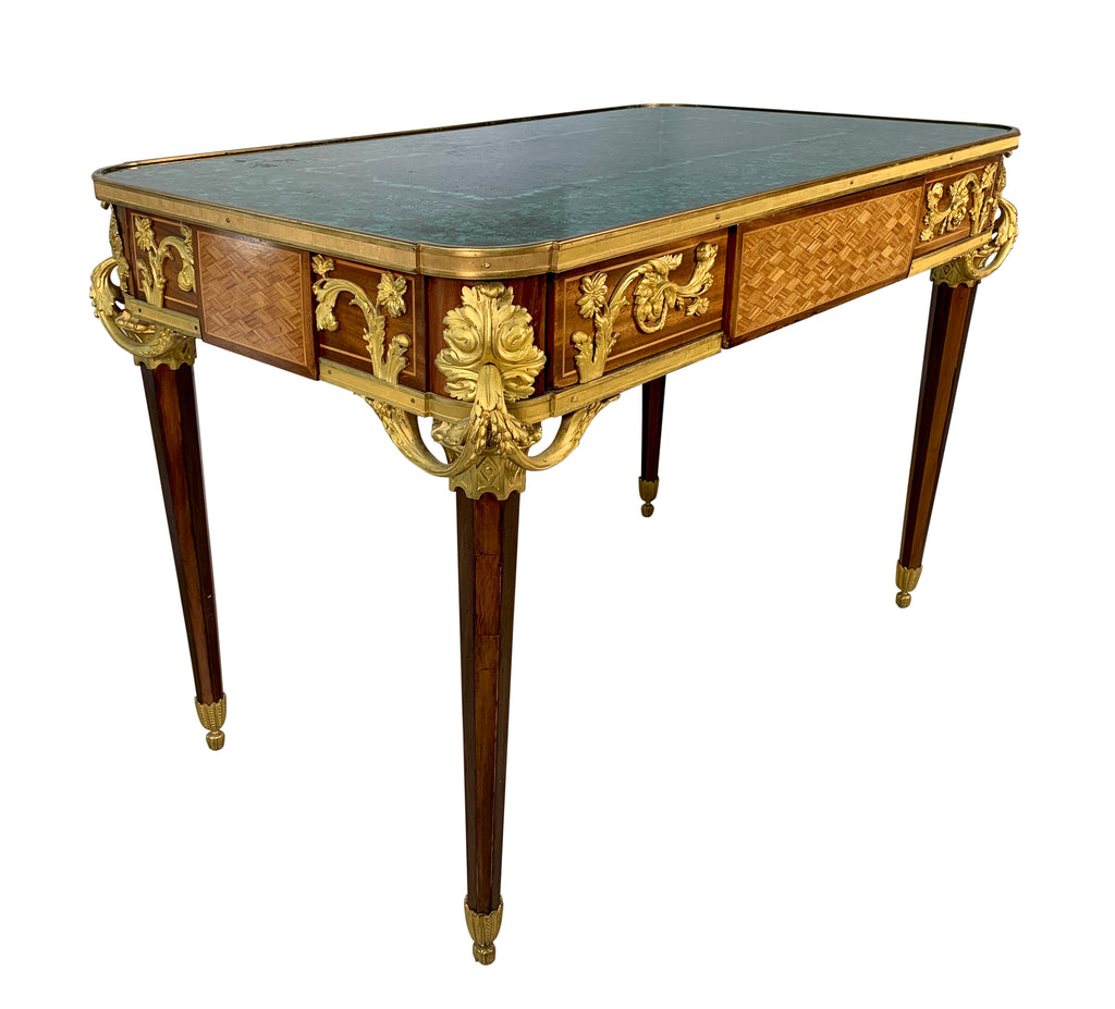 French ormolu mounted center table / desk in the manner of Jean-Henri Riesener