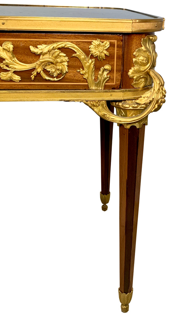 French ormolu mounted center table / desk in the manner of Jean-Henri Riesener