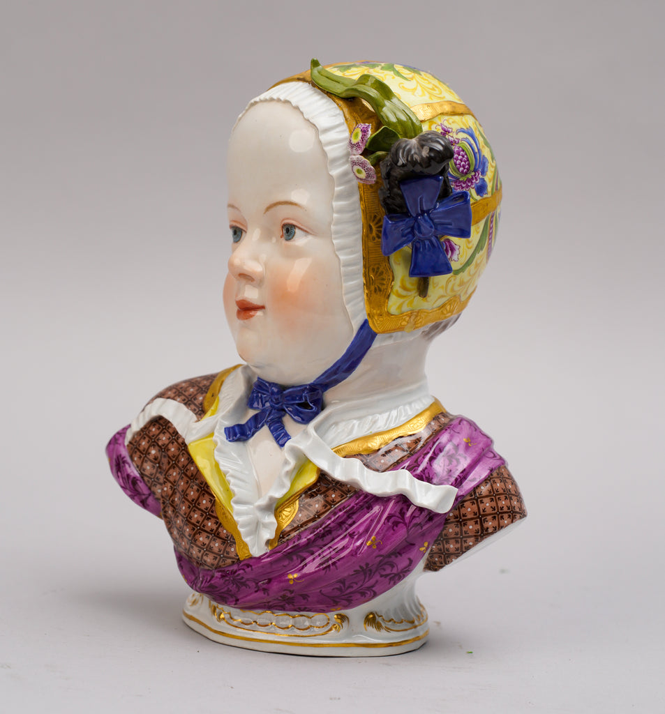 Meissen porcelain bust of a child