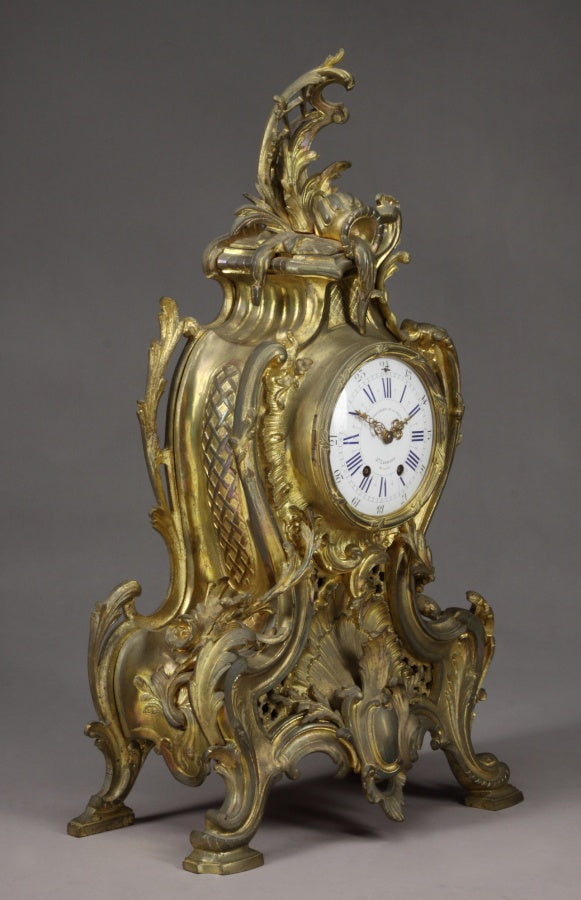 A Fine 19th Century Belgian Gilt Bronze Mantel Clock