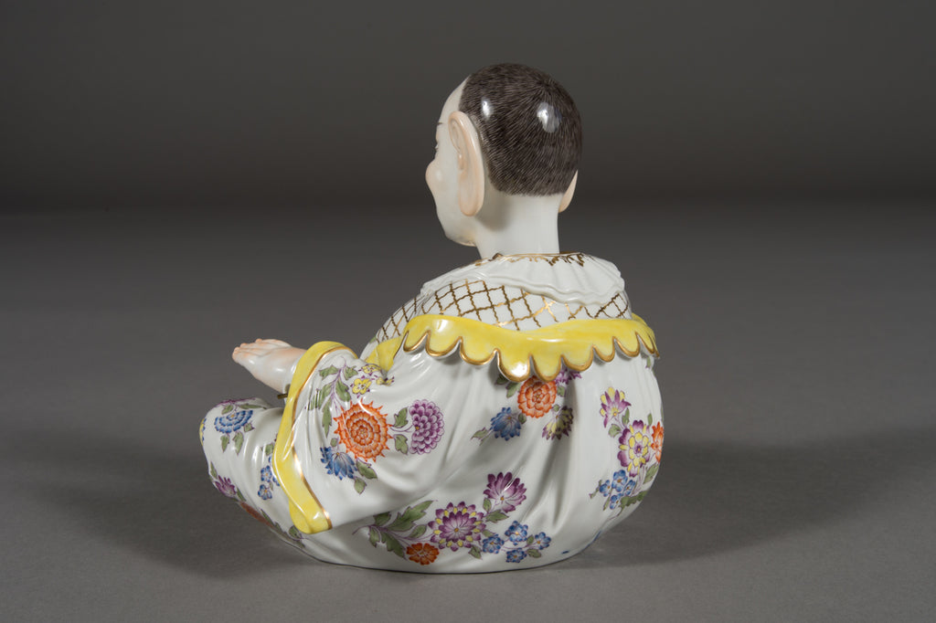A Meissen Porcelain articulated nodding head pagoda figure, 20th century