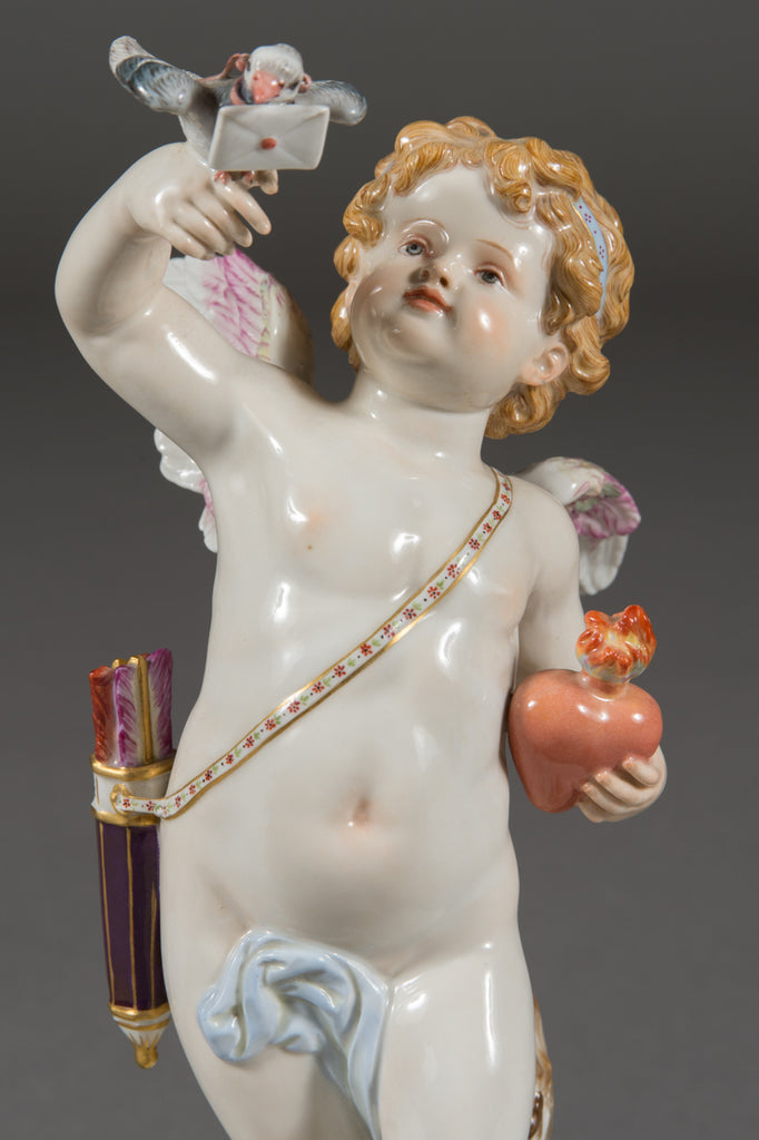 A Meissen Porcelain Figure of Cupid by Heinrich Schwabe