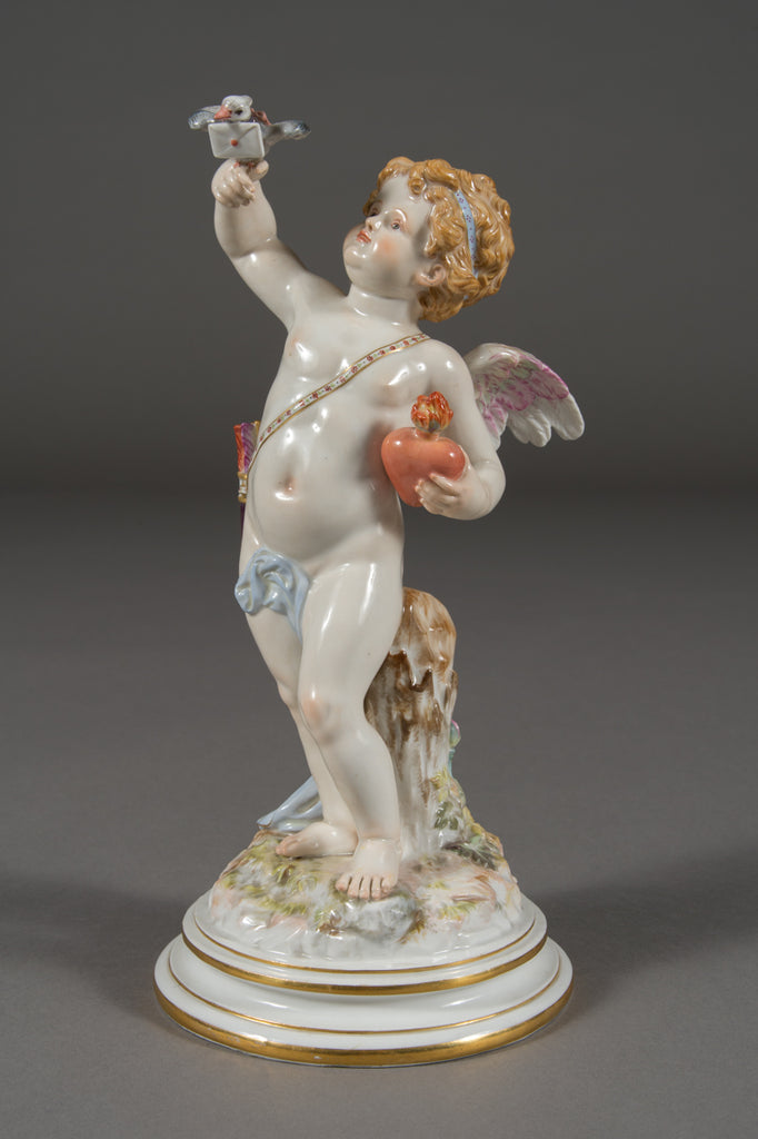 A Meissen Porcelain Figure of Cupid by Heinrich Schwabe