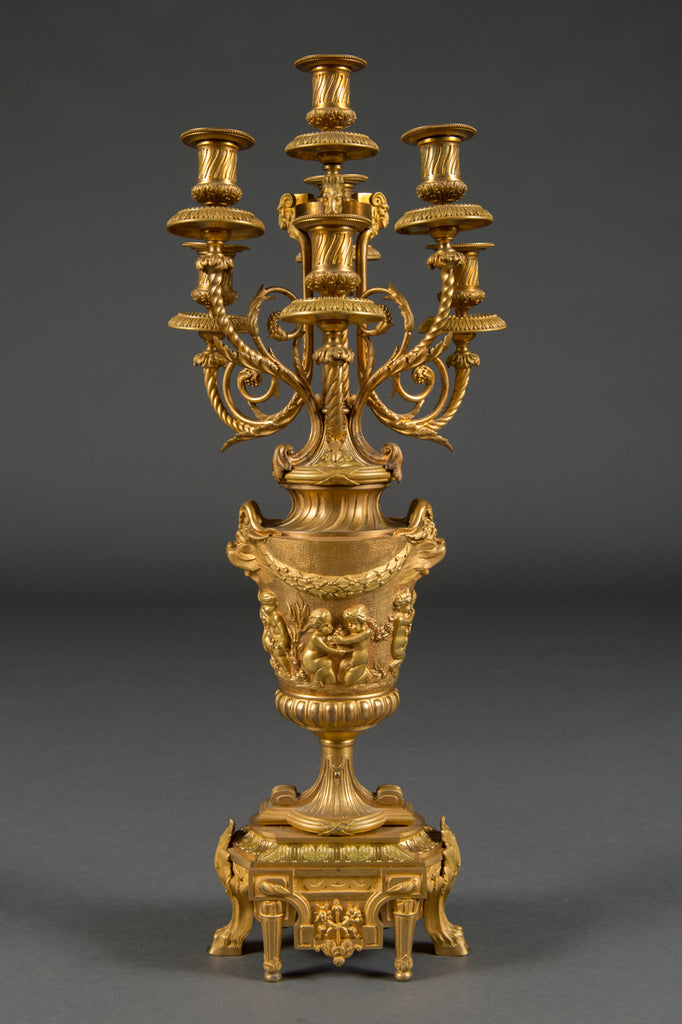 Pair of  French Ormolu candelabras attr. To F.Barbedienne