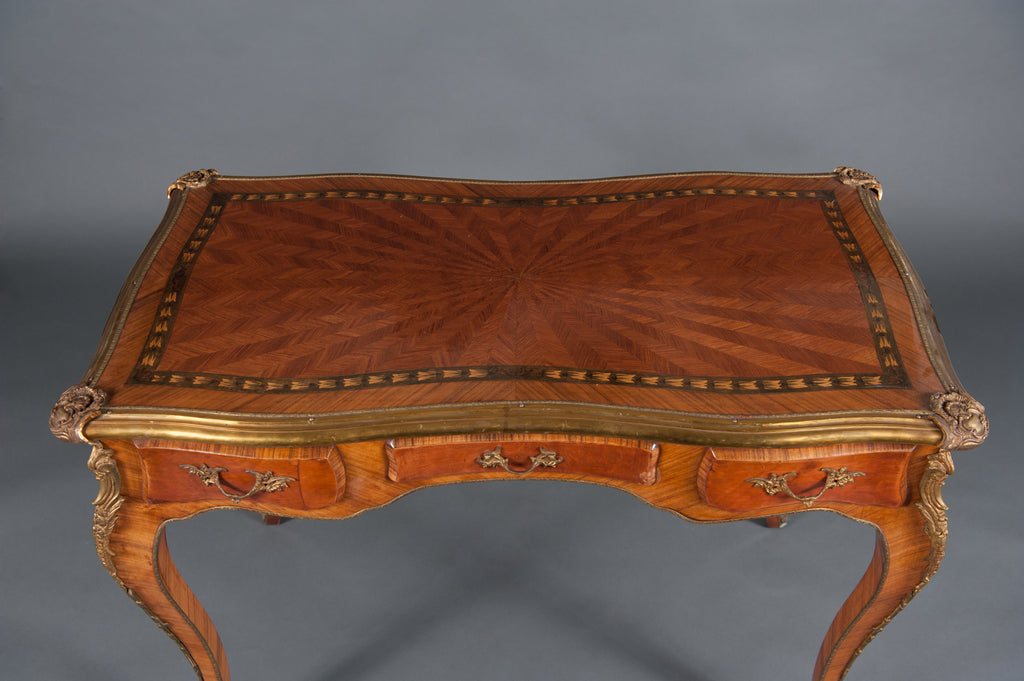 19th century French Louis XV style marquetry lady's table / desk