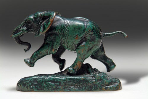 'Running Elephant', a bronze by Emile Barye